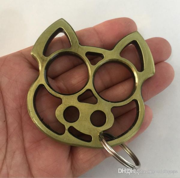 

pig key chain tiger rigng finger protective gear key chain save your equipment outdoor safe double hand tool fist knuckles iron fist02