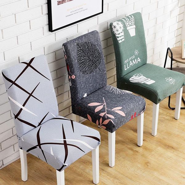 

elastic universal seat cover restaurant dining chair cover conjoined all-inclusive stool simple european dining chair tabl