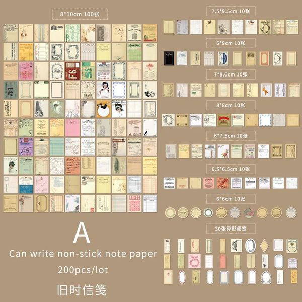 

200pcs лот kawaii блокнот writable сыпучие лист бумаги канцелярские украшения скрапбукинг офис школа 2020 memo pad закладки sqcysk