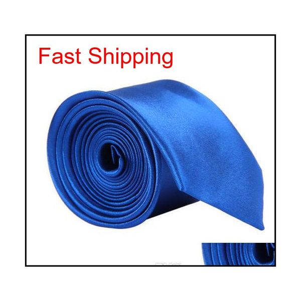 

5cmx145cm mens skinny tie solid plain wedding s qylwcl new_dhbest, Blue;purple