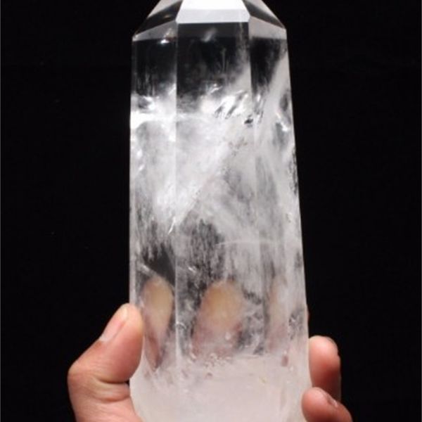 Quarzo di semi di Lemuriano trasparente di grandi dimensioni Cristallo a grappolo a punta naturale Guarigione ruvida 201125