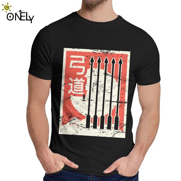 

men t shirt kyudo japanese archery bow arrow new round collar cartoon print tee shirt sport hooded sweatshirt hoodie
