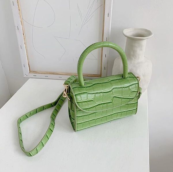 

new crocodile pattern women's handbag flap bag designer shoulder crossbody bag ins party evening clutch purse