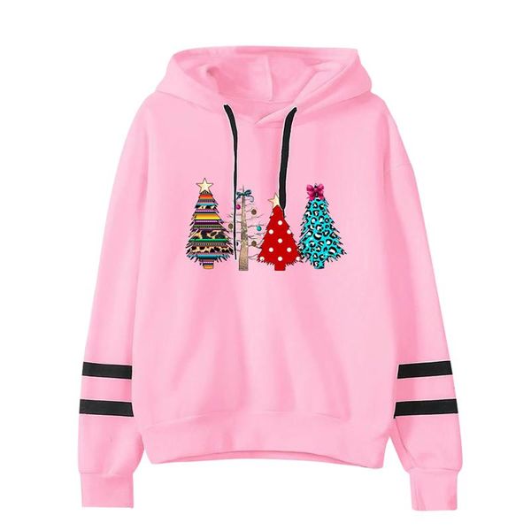 

women casual solid oversize pullover coat christmas long sleeve hoodie sweatshirt fashion harajuku kawaii hooded sweatshirt, Black