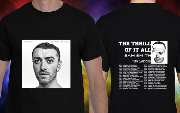 

sam smith great tour dates 2018 black s 3xl summer short sleeves fashion tee hoodie designers t shirts sweatshirt