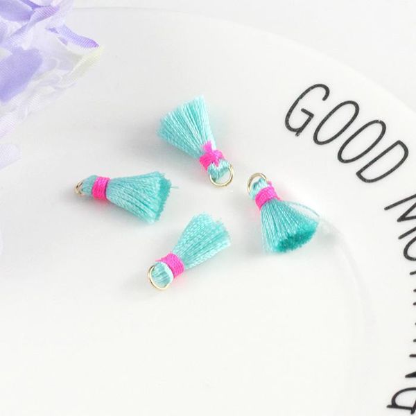 

30pcs 1.5cm mini polyester thread tassel pendant for jewelry making diy bracelet cellphone pendant finding craft tassels h jllneu