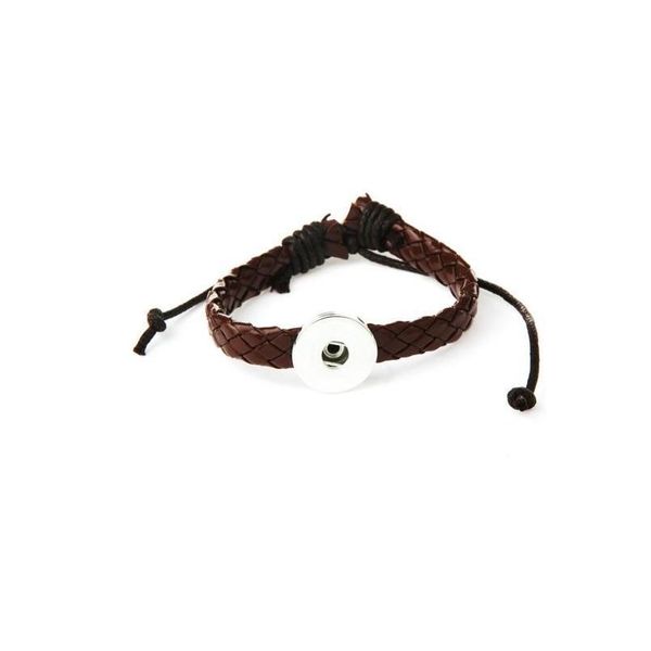 

4 color snap buttons jewelry leather bracelets for women fit 18mm snap bracelet men casual vintage punk button bbykey, Golden;silver