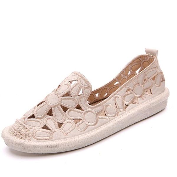 

women flat shoes cuts out flower loafers moccasin for female espadrilles platform summer casual fisherman shoe footwear, Black
