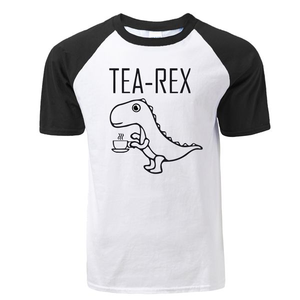 

tea rex mens new funny joke pun jurassic dinosaur drink coffee short sleeve raglan novelty summer hooded sweatshirt hoodie men t shirt