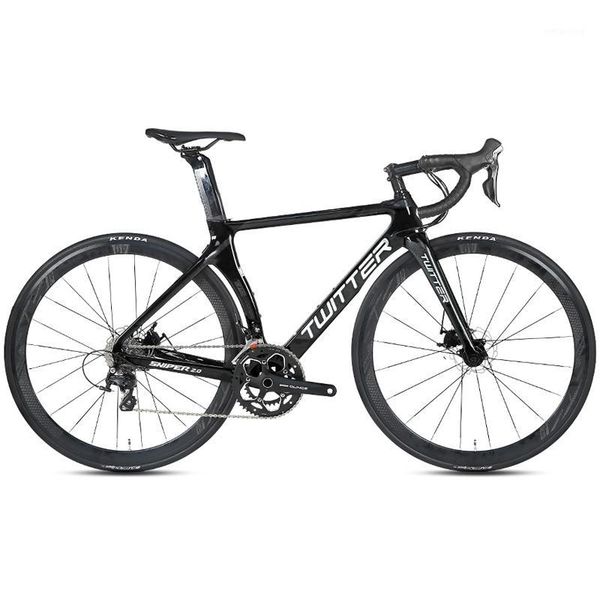 

bikes twitter sniper2.0 carbon road bike 700c bicycle 16/22 speed for hydraulic disc brake 105/r7000 derailleur1