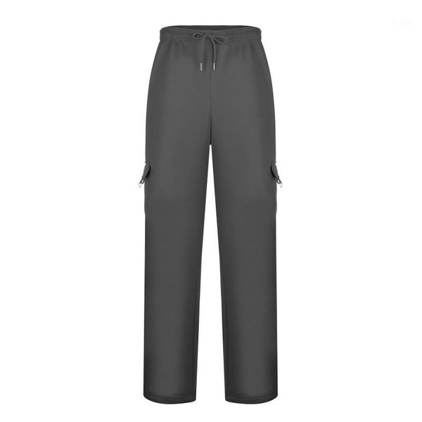 

men's rope loosening waist casual pants solid color pocket trousers suitable and loose big size sports trousers man clothing r31, Black