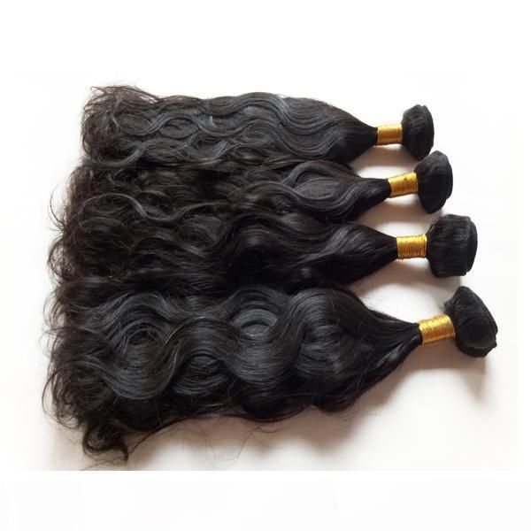 

brazilian virgin hair weft natural wave unprocessed soft and smooth european peruvian human hair extensions can be dyed, Black