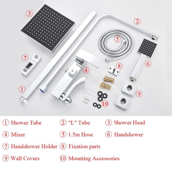 

bathroom faucet chrome rain shower bath faucet wall mounted bathtub shower mixer tap rainfall shower faucet set mixer qyldrn mywjqq