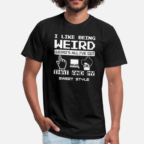 

weird - мне нравится быть странно удивительным футболку футболка crewneck печать лето tracksuit фуфайки hoodie
