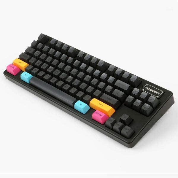 

keyboards sa profile pure black keycaps for cherry mx switch mechanical gaming keyboard 151 keys double shoot abs no backlit keycaps1