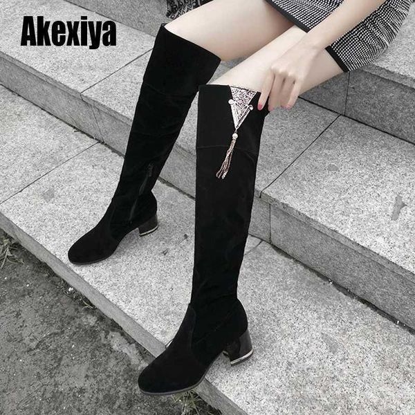 

boots winter women high heels over the knee for black stretch shoes u9601