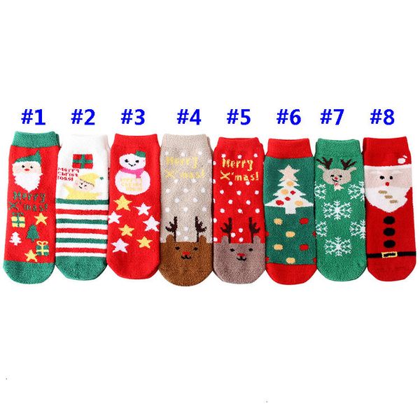 

socks winter warm coral velvet girl stockings personality cartoon elk sock home christmas decorations hh9-2525 a18n