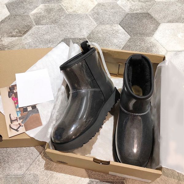 

2020 new ladies snow boots made of high-quality genuine leather, wool lining, comfortable and breathable, fashionable casual boots1, Black