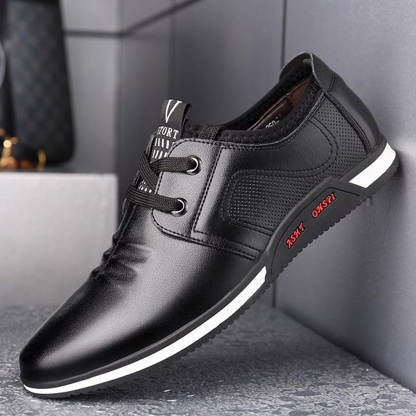 

aq369 design new genuine leather loafers men moccasin fashion sneakers flat casual men shoes male footwear zapatos hombre, Black