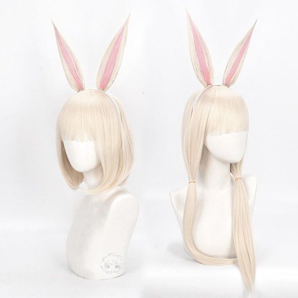 

anime beastars haru ear cosplay role play heat resistant synthetic hair carnival halloween party + wig cap, Black