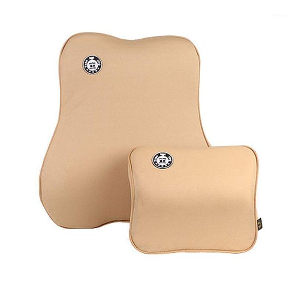 

2pcs auto cushion set car lumbar cushion neck seat support back and neck1