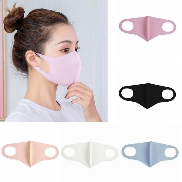 

stock mouth face ice silk in cover pm2.5 mask respirator dustproof washable reusable designer masks iia396