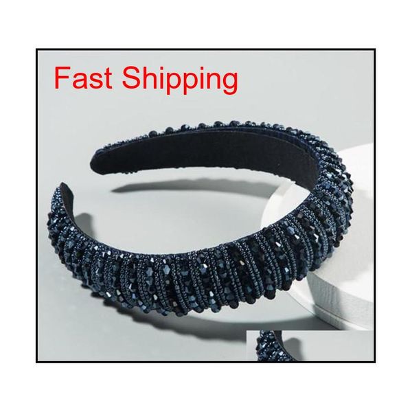 

full crystal hair bands for women lady luxury shiny padded diamond headband hair hoop fashion ha jllztm dh_garden, Silver