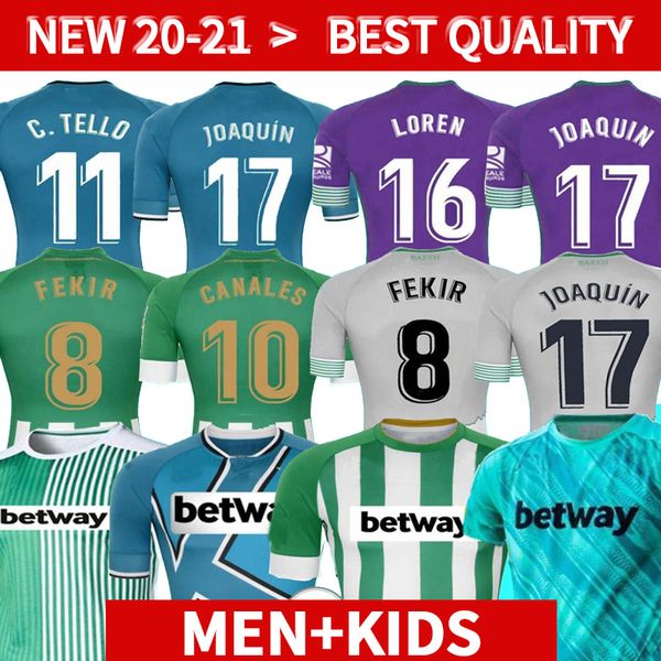 

man + kids 20 21 real betis football jersey joaquin loren boudebouz bartra home away 3rd 4th training suit commemorative edition fekir 8, Black;yellow