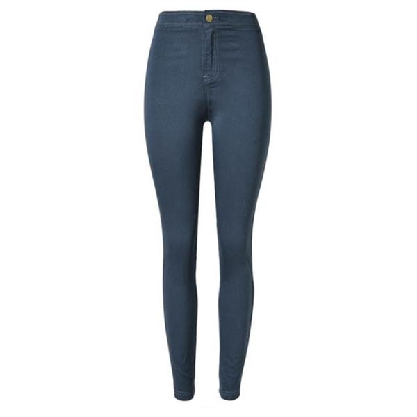 

women's jeans fashion skinny high waist pencil pants woman for femme denim jean pantalones, Blue