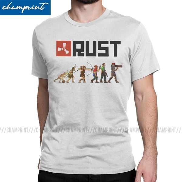 

rust evolution pure vintage round neck rust survival game short sleeve clothing unique sport hooded sweatshirt hoodie men t shirt