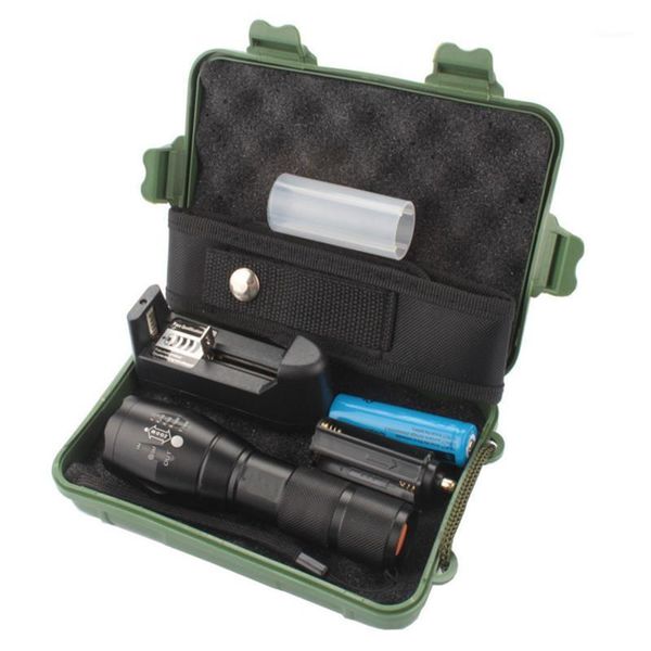 

ultrafire 18650 xml-t6 led zoomable flash 5 mode torch hunting tactical waterproof lantern1