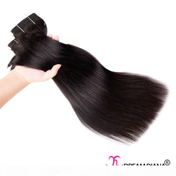 

100% необработанные straight virgin hair пучки 10а класса raw virgin норка бразильский human hair straight 3 связки плетение человеческие пр, Black