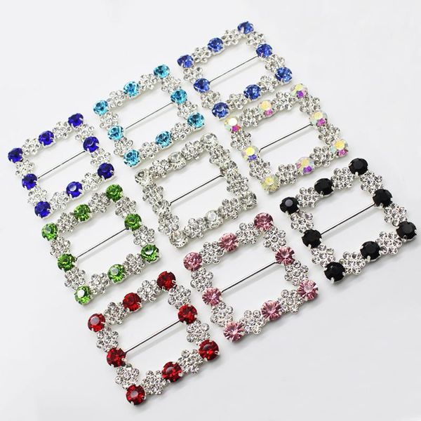 

45 мм стразы mix color стеклянные квадратные пряжки ремня 2 шт. / лот diy грунтовая пряжка швейная одежда арматура diamond decor аксессуары, Black