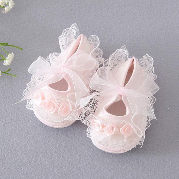 

first walkers princess party lace floral soft sole crib shoes born baby girl anti-slip sneaker prewalker toddler kid 0-12m