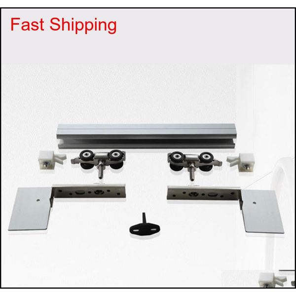 

6.6 ft aluminium alloy frameless sliding barn w qylrfa bde_luck