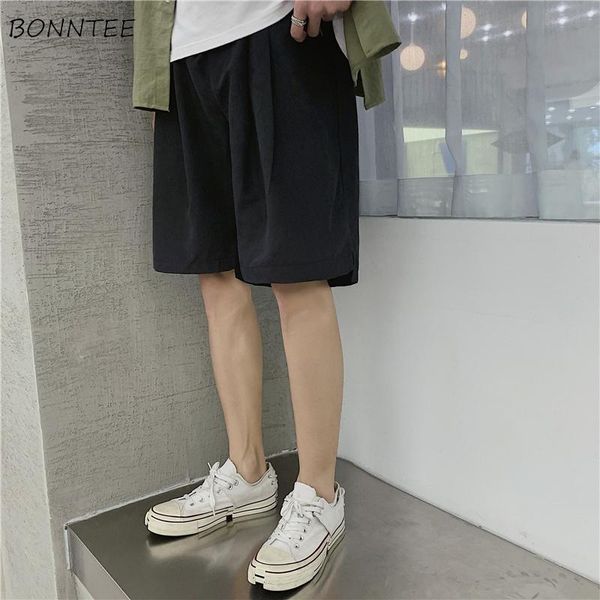 

shorts men summer knee length leisure short mens comfortable solid simple all match drawstring loose daily pockets, White;black