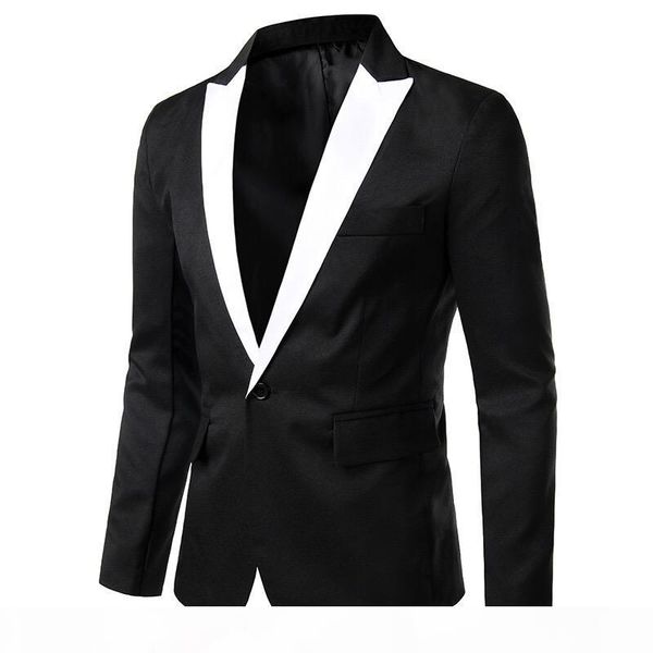

brand white blazer men costume veste homme mens slim fit blazer jacket stylish black suit jackets men 3xl, White;black