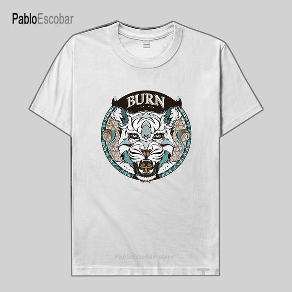 

men's bengal white tiger cute cartoon funny print short sleeve clothes comfort slim casual streetwear hoodie designers t shirts sweatsh