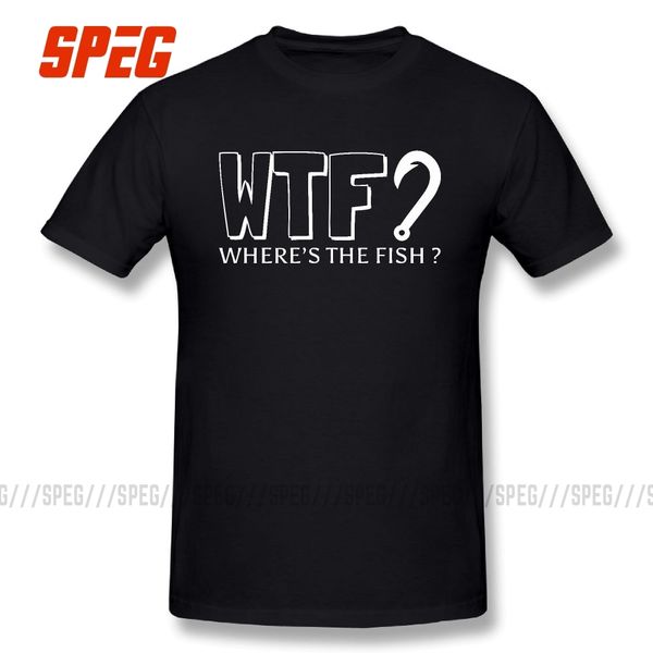 

wtf where's the fish funny for fisherman black round neck creative design for fun plus size sport sweatshirt hoodie t shirt