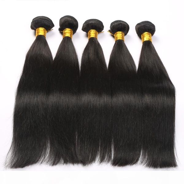 

natural color 1b human hair weave bundles peruvian hair extensions straight hair 8inch-30inch 100%unprocessed wholesale, Black