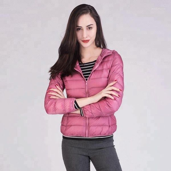 

women's down & parkas winter ultralight hooded jacket women1, Black