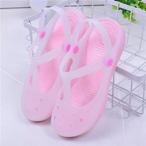 

summer new porous shoes women's sandals nurse flat gel shoes maternity beach thicken home slippers women gd025 #gm4m, Black