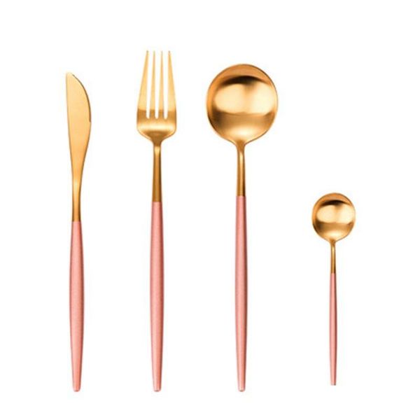 

stainless steel flatware sets luxury cutlery 4pcs set dinner spoon knife fork chopsticks tableware jllqct fight2010