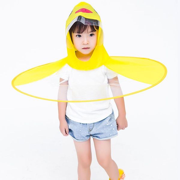 

ufo children umbrellas cute yellow duck rain cover waterproof for kids umbrella without an umbrella handle baby umbrella cap wmtdcc xhhair
