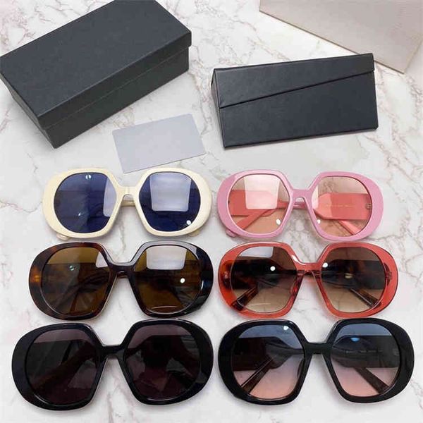 

2022 factory wholesale family personalized large round frame sunglasses and the same bobyr1u trend, White;black