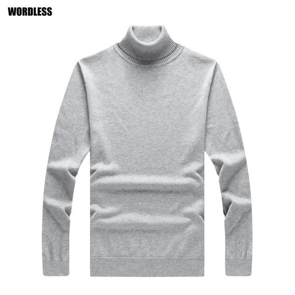 

2020 mens turtleneck slim fit o-neck solid color sweaters and pullovers winter warm -3xl homme warm ropa hombre, White;black