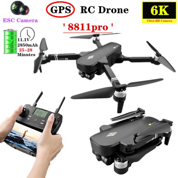 

8811pro gps drone 4k esc hd camera with two-axis ptz rc quadcopter gps brushless motor foldable dron vs sg906pro l109pro f11