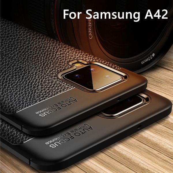 

роскошный кожаный мягкий силиконовый чехол чехол для samsung galaxy a42 5g fundas коке