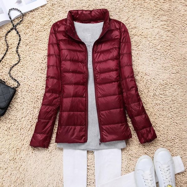 

autumn winter women jacket white duck down jacket women slim warm coat lady ultralight long sleeve down coat female plus size 5x, Black