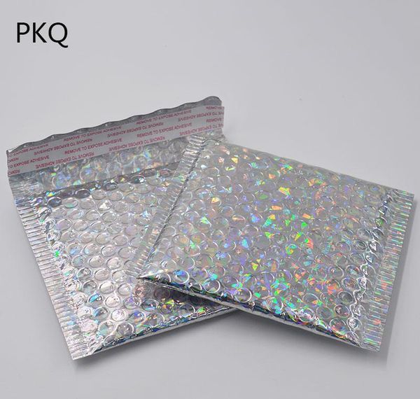 

100pcs 15*13cm small gold aluminized foil metallic bubble mailer shipping bubble padded envelopes gold gift packaging bag wmtnacl